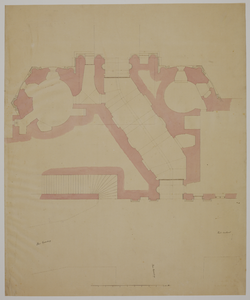 216734 Plattegrond van de Catharijnepoort te Utrecht; met indeling van de vertrekken.